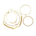 thumbnail image 2 of SmartBy 5Pcs/Set Women Stackable Rhinestone Bracelets Alloy Tulip Butterfly Bracelets Layered Cuff Chain Bracelets Jewelry for Party Dating, 2 of 6