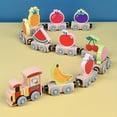 thumbnail image 4 of Wooden Magnetic Train Set - Fun and educational Building Blocks for Kids - includes animal and Fruit Pieces, 4 of 6