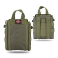 thumbnail image 3 of Bolsa de viaje portátil para exteriores, bolsa de supervivencia de emergencia, bolsa médica de rescate (verde militar), 3 of 11