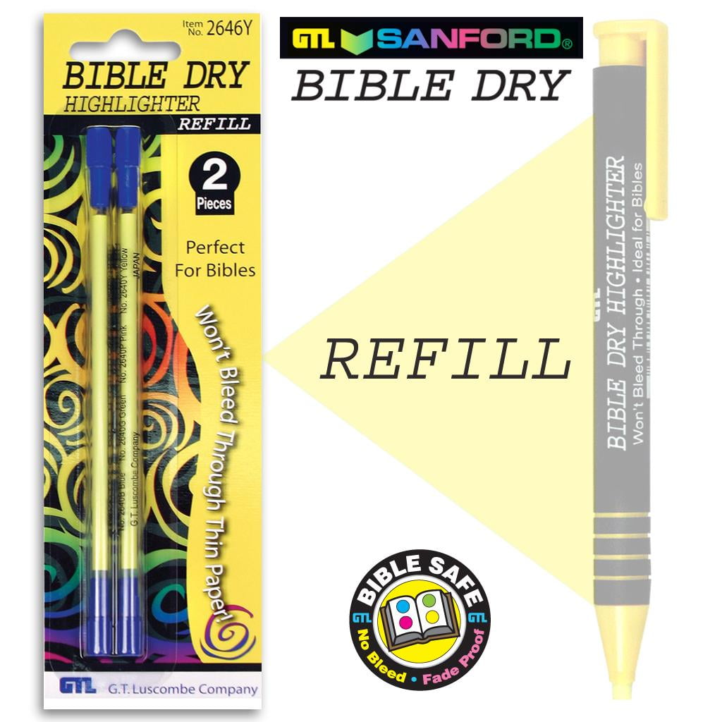 Bible Dry Highlighter Refills (2) Yellow Carded (Other) - Walmart.com