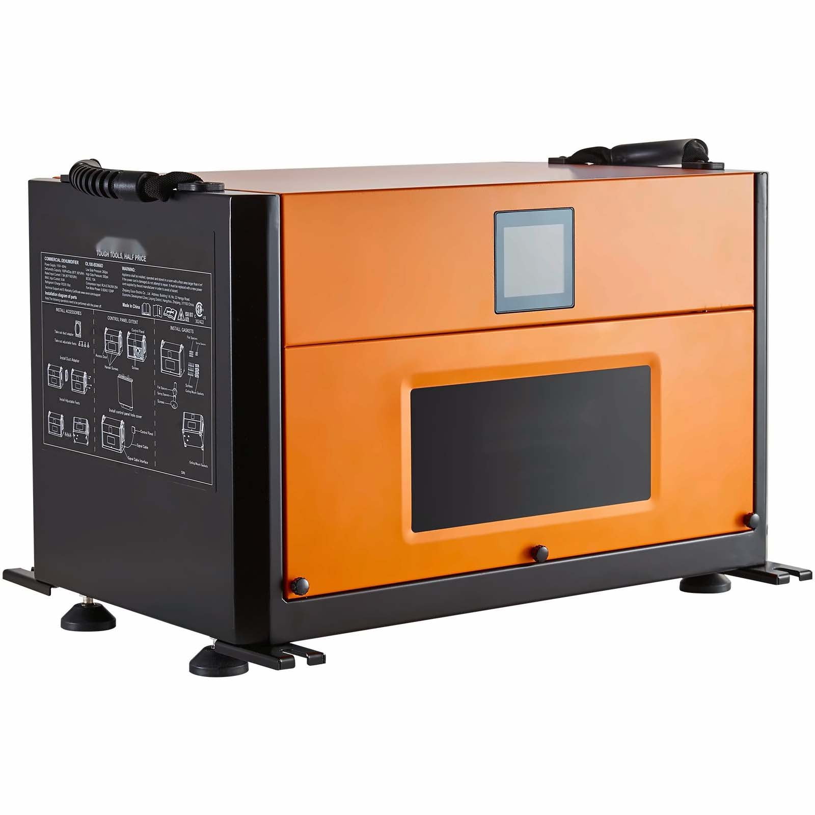 190 Pints Commercial Dehumidifier - Crawl Space, Basement & Warehouse - Auto Defrost, Drain Hose Included - Water Damage Restoration - CSA Certified