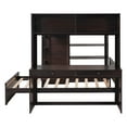 thumbnail image 6 of Full Size Solid Wood High Loft Bed with a Twin Size Stand-alone Bed, Shelves, Desk and Wardrobe, Thickened Wooden Higher Quality Loft Bed with Storage, 6 of 9