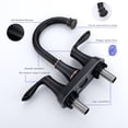 thumbnail image 5 of Kichae 4-Inch Deck Mount Bathroom Faucet，2-Handle Oil Rubbed Bronze Vanity Sink Faucets with Pop-up Drain and Supply Hoses, 5 of 5