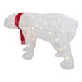thumbnail image 6 of Northlight LED Lighted Tinsel Polar Bear Outdoor Christmas Decoration - 32" - Warm White Lights, 6 of 8