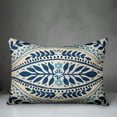 thumbnail image 3 of Creative Products Blue Colored Large Folk Pattern 14x20 Indoor / Outdoor Pillow, 3 of 9