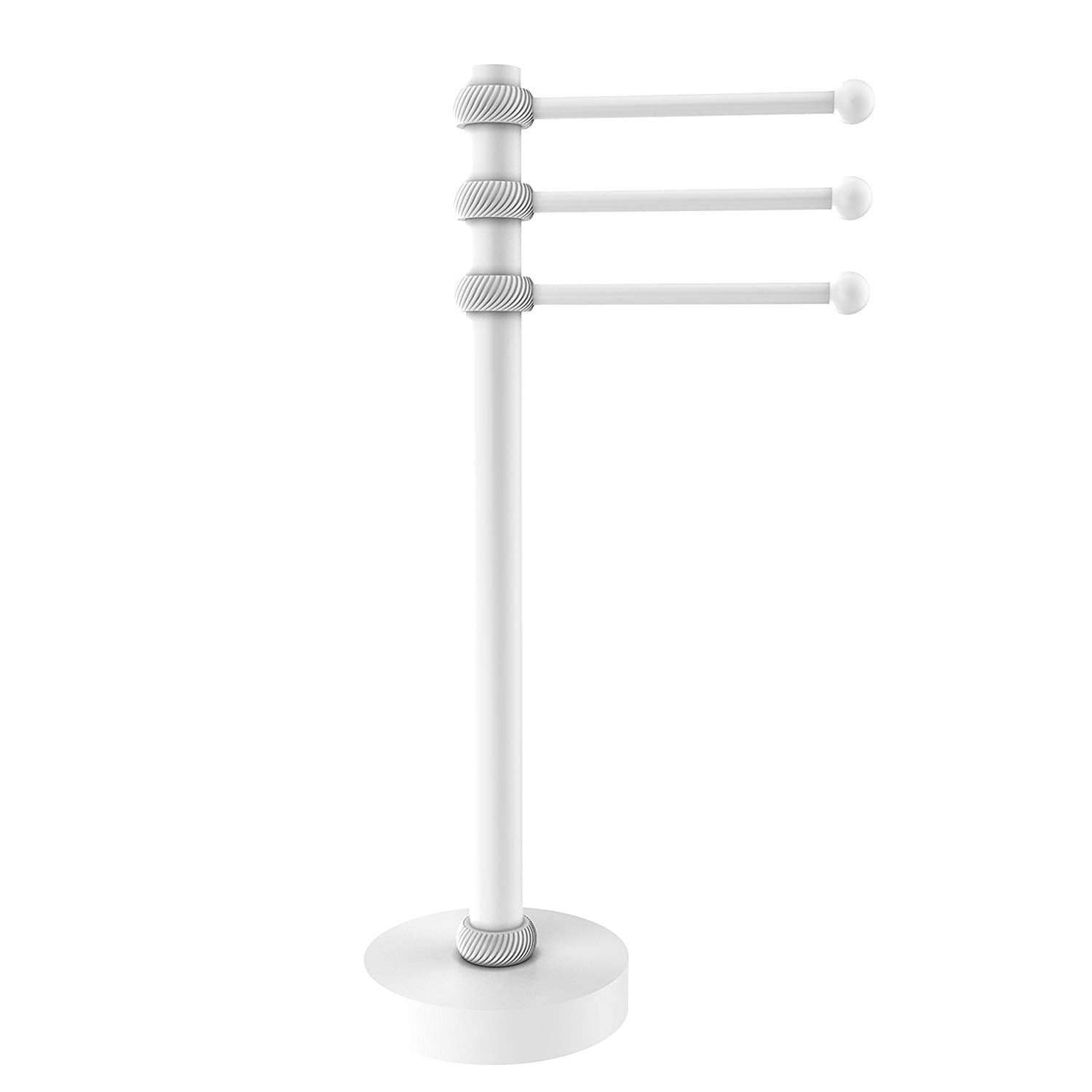 Vanity Top 3 Swing Arm Guest Towel Holder with Twisted Accents