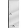 thumbnail image 3 of Head West Glossy Black Float Leaning Rectangular Framed Accent Wall Vanity Mirror - 25 x 64, 3 of 6