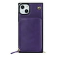 thumbnail image 4 of Luxury Wallet Case Compatible with iPhone 14 6.1 inch,Zipper Closure Luxary PU Leather with Phone rope Card Slot Card Holder Stand Shockproof Kickstand Case for iPhone 14 6.1 inch,Purple, 4 of 13