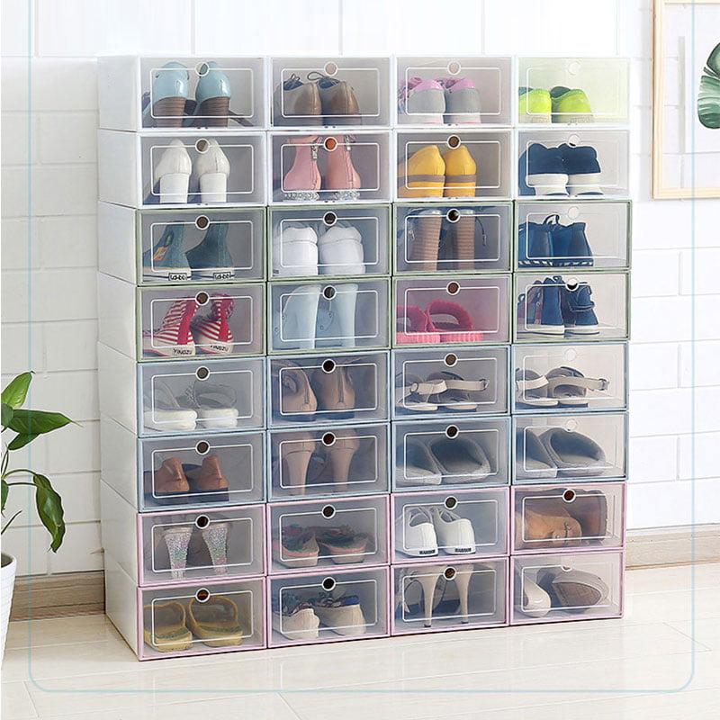 Clear Plastic Shoe Box Storage Ladies Premier Interiors Shoes Organizer 