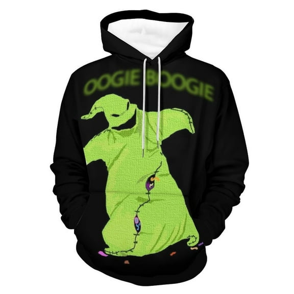 Oogie Boogie Hoodies for Men Women 3D Print Pullover Novelty Hooded Sweatshirt Hoodies with Big Pockets S