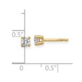 thumbnail image 3 of Auriga Fine Jewelry 14K Yellow Gold 3/8 cttw Round Lab Grown Diamond Stud Earrings for Women (Clarity- VS, Color-D-F), 3 of 5