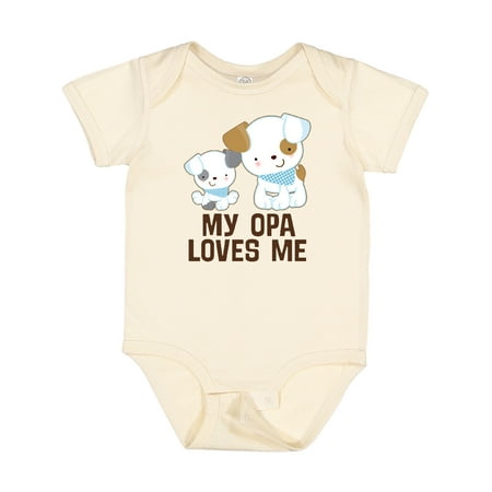 

Inktastic My Opa Loves Me Grandson Gift Baby Boy Bodysuit