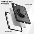 thumbnail image 2 of XYX Case for iPad Pro 11 inch (2025 M5/2024 M4) with Rotating Stand, Shoulder Strap, 2in1 Shockproof Cover, Black, 2 of 7