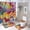 style-173, variant on Colorful Patchwork Bohemian Style Floral 4 Pcs Shower Curtain Set with Rugs Include Waterproof Shower Curtain Non-Slip Rug Toilet Lid Cover Bath Mat Vintage Boho Durable And Waterproof
