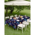 thumbnail image 5 of 54x80 Inch Outdoor Tablecloth with Umbrella Hole Zipper Rectangle Jellyfish Rectangular Tablecloths Outside Waterproof Rainbow Ocean Coastal Animal Dream Starry Sky Patio Table Cover for Picnic Party, 5 of 8