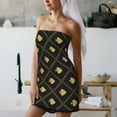 thumbnail image 4 of Cotton Bath Towels for Bathroom - black golden spades checkered Microfiber Quick Dry Towels for Body Bath Sheets, Personalized Beach Towel, Soft Shower Towels for Travel Home Beach 27*55in, 4 of 7