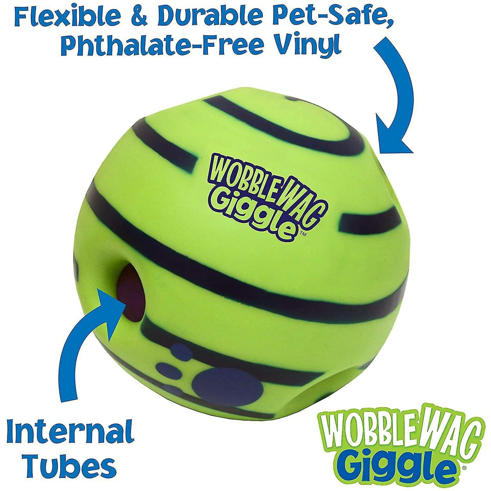 Wobble Wag Giggle Ball Interactive Dog Toy Fun Giggle Sounds 14cm Walmart