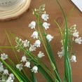 thumbnail image 5 of Eoozwa Artificial Lily of The Valley Faux White Bell Flowers Wind Chime Orchid Wedding Bouquet, Lily of The Valley Plant, Flower for Home Garden Wedding Party, 5 of 9