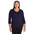thumbnail image 3 of JMS by Hanes Plus-Size Women's Long-Sleeve V-neck Tee, 3 of 3