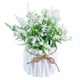 thumbnail image 1 of Ramo de flores artificiales - Pequeños jarrones de cerámica, arreglos de jarrones para decorar la mesa del comedor de la oficina en el hogar para bodas, 1 of 5