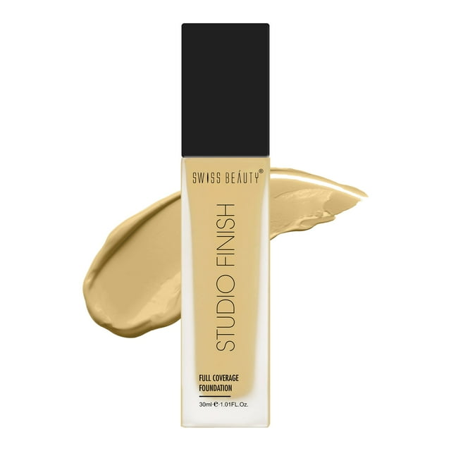 SWISS BEAUTY Full Coverage Foundation Studio Finish, Face Makeup, Shade- Medium Pale 30ml