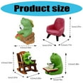 thumbnail image 3 of Miniature Frog Figurine Frogs Sculpture for Garden Desk Office Decorations Adorable Decors for Plant Shelf Bedroom, 3 of 9