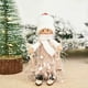 thumbnail image 4 of Bewildely Colgante colgante pequeño muñeco de Navidad de lana lindos juguetes de peluche ligero brillante adornos de árbol de Navidad Kits de decoración para fiestas Blanco Rosa/Niño, 4 of 6