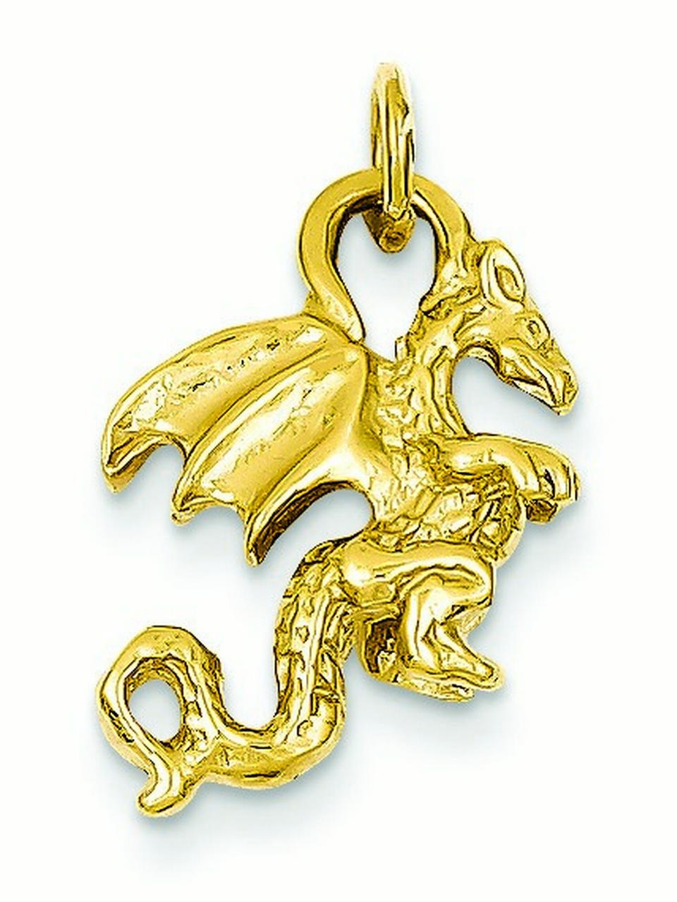 Jewelry 14k Gold Solid Polished 3Dimensional Dragon Charm Measures 22.3x14.3mm Walmart