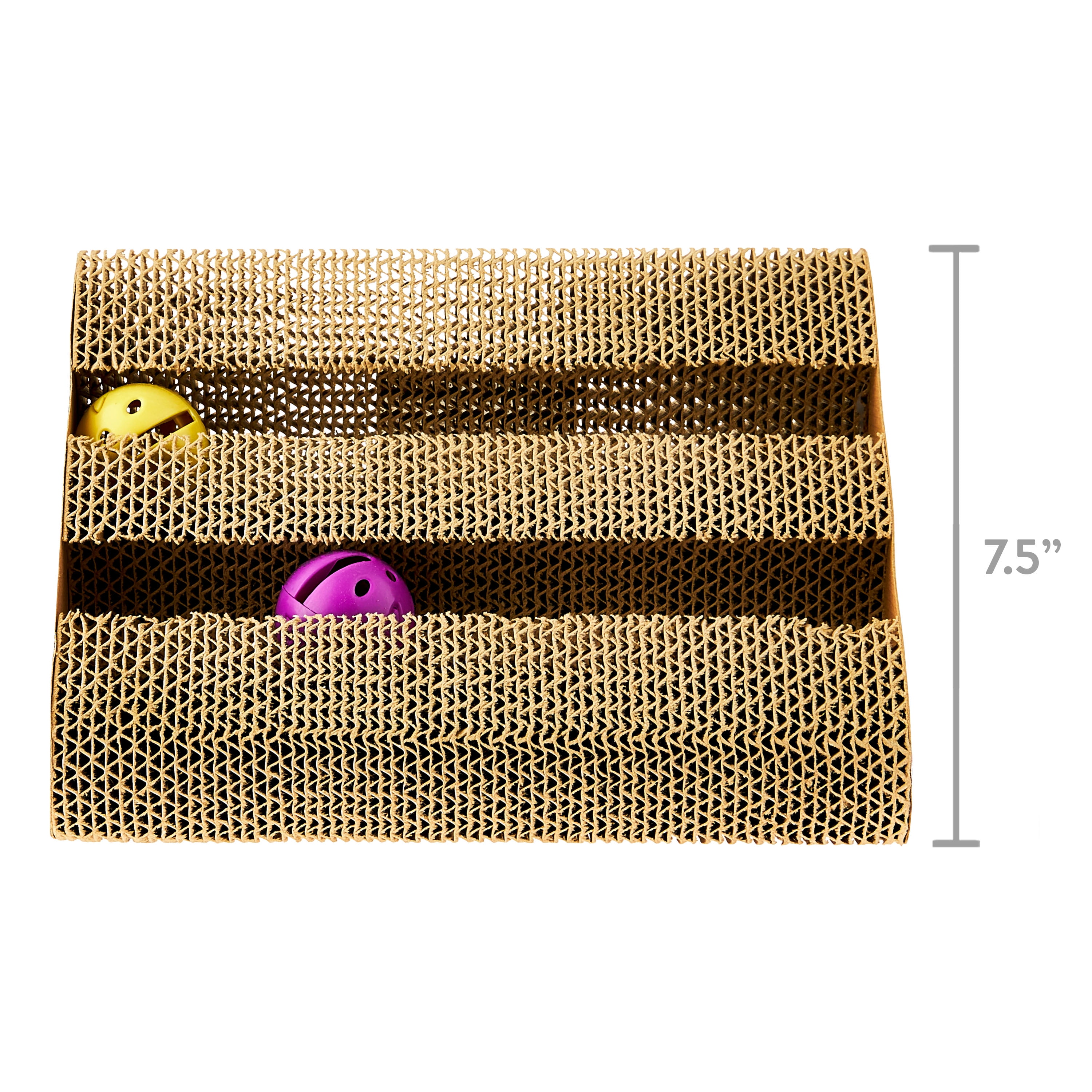 Vibrant Life 3-Sided Corrugated Cardboard Activity Center, Cat Scratching Pad, Multicolored, O/S