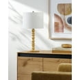 thumbnail image 5 of Livabliss Padauk Modern Accent Table Lamp, 23-inch, Beige with White Shade, 5 of 6