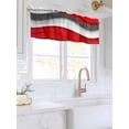 thumbnail image 3 of Valances for Windows Abstract Red Rod Pocket Cafe Window Treatments Valance Curtains for Kitchen Bathroom Laundry Basement Windows 60"x18", 3 of 9