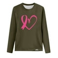 thumbnail image 3 of Aboser Breast Cancer Shirts for Women Pink Ribbon Graphic Tees Funny Long Sleeve Tops Plus Size Blouse Breast Cancer Warrior T Shirts, 3 of 3