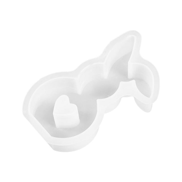 jesticaly Rabbit Candle Silicone Model Durable Clay Crafts Easter Decoration Reusable White Style C