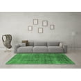 thumbnail image 3 of Ahgly Company Indoor Round Oriental Emerald Green Industrial Area Rugs, 7' Round, 3 of 4