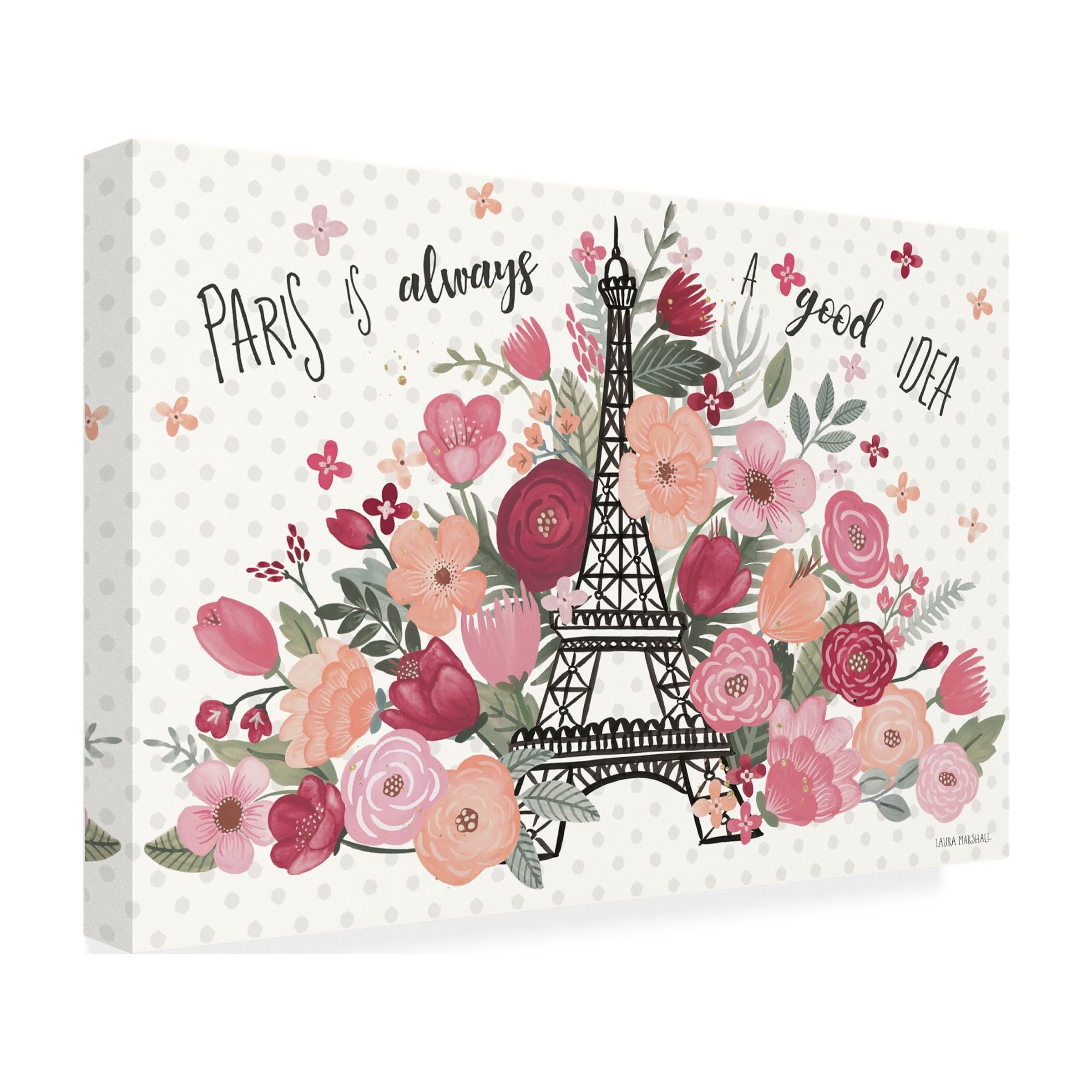 Trademark Fine Art 'Paris is Blooming I' Canvas Art by Laura Marshall