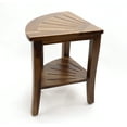 thumbnail image 6 of Redmon Teak Corner Shower Bench Shaving Seat, Natural Woodgrain Finish, Under Seat Accessory Shelf, 6 of 10