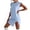 Light Blue, variant on Shorts Sets for Women Summer 2 Piece Sets Women Summer Outfits Casual Solid Color Short Sleeve T Shirt and Shorts Coordinated Ensemble Comfortable