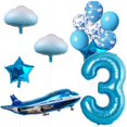 thumbnail image 1 of Set de globos aeroplanos MPRVAKYF para decoración de fiestas, 31 pulgadas, azul, 1 of 2