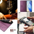 thumbnail image 3 of for Nokia C02 Phone Case Wallet protective case leather Cover with magnetic closed cVioletit card slot shockproof protection phone case, 3 of 7