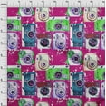 thumbnail image 4 of oneOone Viscose Chiffon Fuschia Pink Fabric Camera Pattern Quilting Supplies Print Sewing Fabric By The Yard 42 Inch Wide, 4 of 6