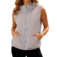 thumbnail image 3 of jiaxiM Women's Zip Up Vest with Pocekts Lightweight Softshell Sleeveless Jacket Hiking Travel Golf Running Vests for Women, 3 of 9