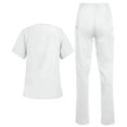 thumbnail image 2 of Strictly Scrubs Women’s Scrub Set – Includes V-Neck Top and Elastic Pant (Small, White), 2 of 7