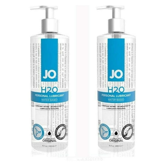 2 Pack System Jo H2O Water-Based Lubricant-16 oz