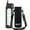 Black with Black Carrier, variant on 32 oz Glass Water Bottle with Time Marker Reminder and Silicone Sleeve (White) with Extra Lid - Reusable, Wide Mouth, 1 Liter Glass Drinking Bottle, Motivational Hydration