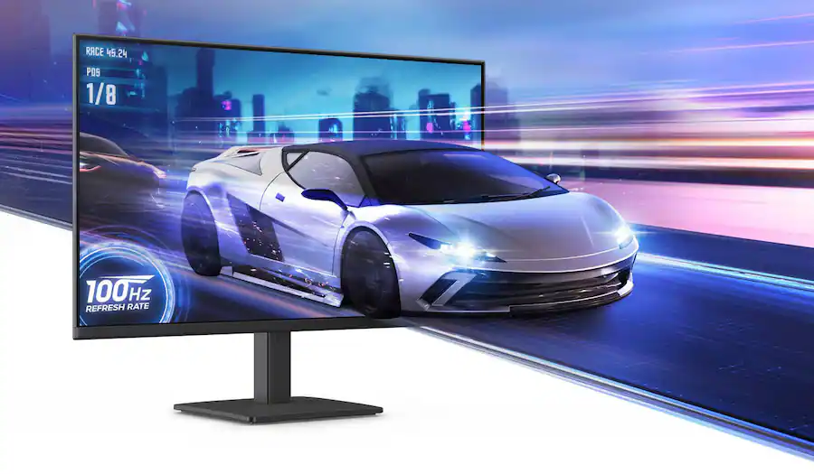 Samsung 27" S3 Series IPS LED FHD Monitor, Game Mode, Eye Saver Mode, HDMI, D-sub, 100Hz Refresh Rate, Black, with HDMI Cable