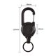 thumbnail image 4 of Hebilla De Llave De Mochila Mochila Llavero Clip de cinturón Hebilla telescópica automática (cuerda de alambre de acero negro) Wdftyju Libre de BPA, 4 of 4
