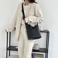 thumbnail image 3 of Bolso Bolso de Mujer Bolso Bandolera Casual Bolso de Mano Bolso de Cubo, 3 of 5