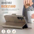 thumbnail image 3 of ELEHOLD Case for Samsung Galaxy A54 5G, RFID Blocking Leather Wallet Phone Case with Card Slots & Adjustable Kickstand,Coffee, 3 of 9