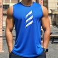 thumbnail image 3 of Fashion Men Tank Tops Gym Plus Size Casual Mesh Round Neck Pullover Sports Sleeveless Top, 3 of 7