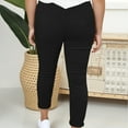 thumbnail image 7 of EDFBUYKRS Female Women Pants Casual Womens Sweatpants Tall 34 Inseam Casual Trousers with Drawstring Waist Ankle Pure Color Comfortable Pants for Everyday Wear L, 7 of 7